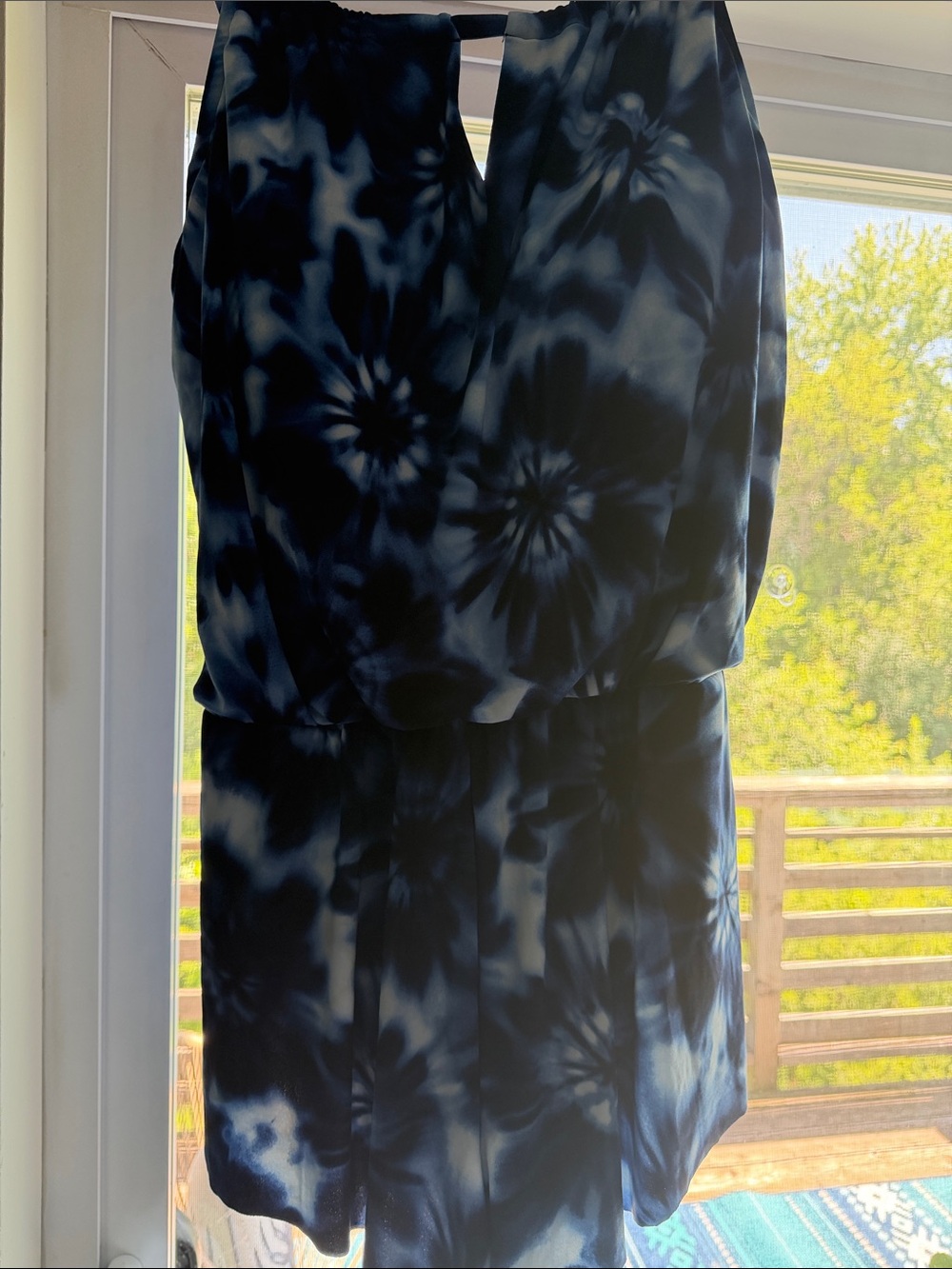 Aqua Green Tie-Dye Sleeveless Blouson Romper